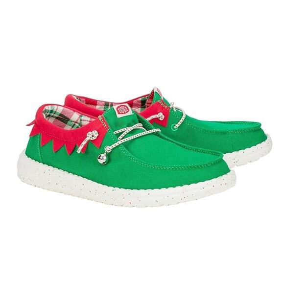 Heydude Womens Wendy Holiday Slip on Sneaker US 11 EU 42 Green NIB - Picture 1 of 13